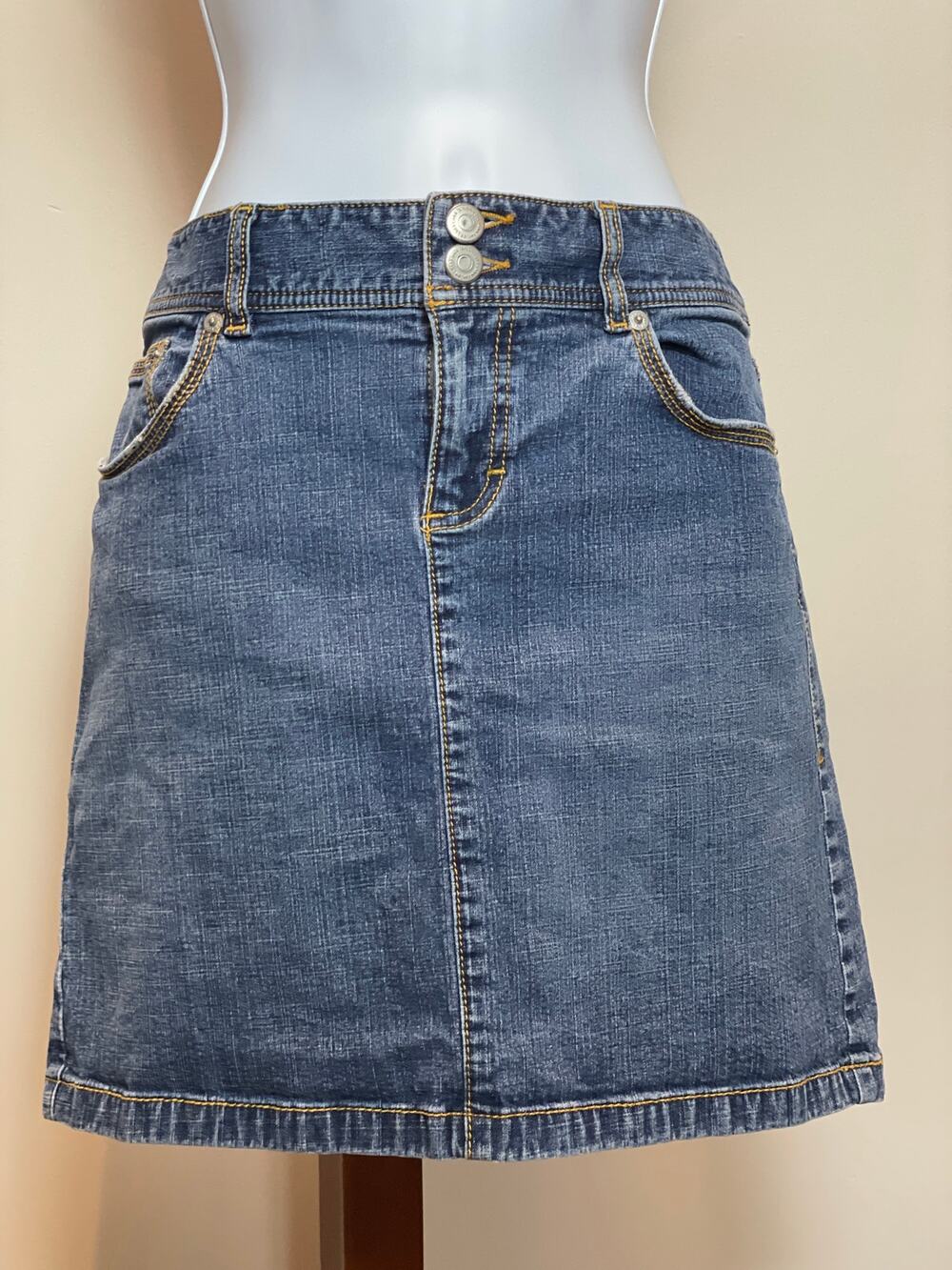 Loft Classic Denim Jean Skirt Size 4 Medium Wash Casual